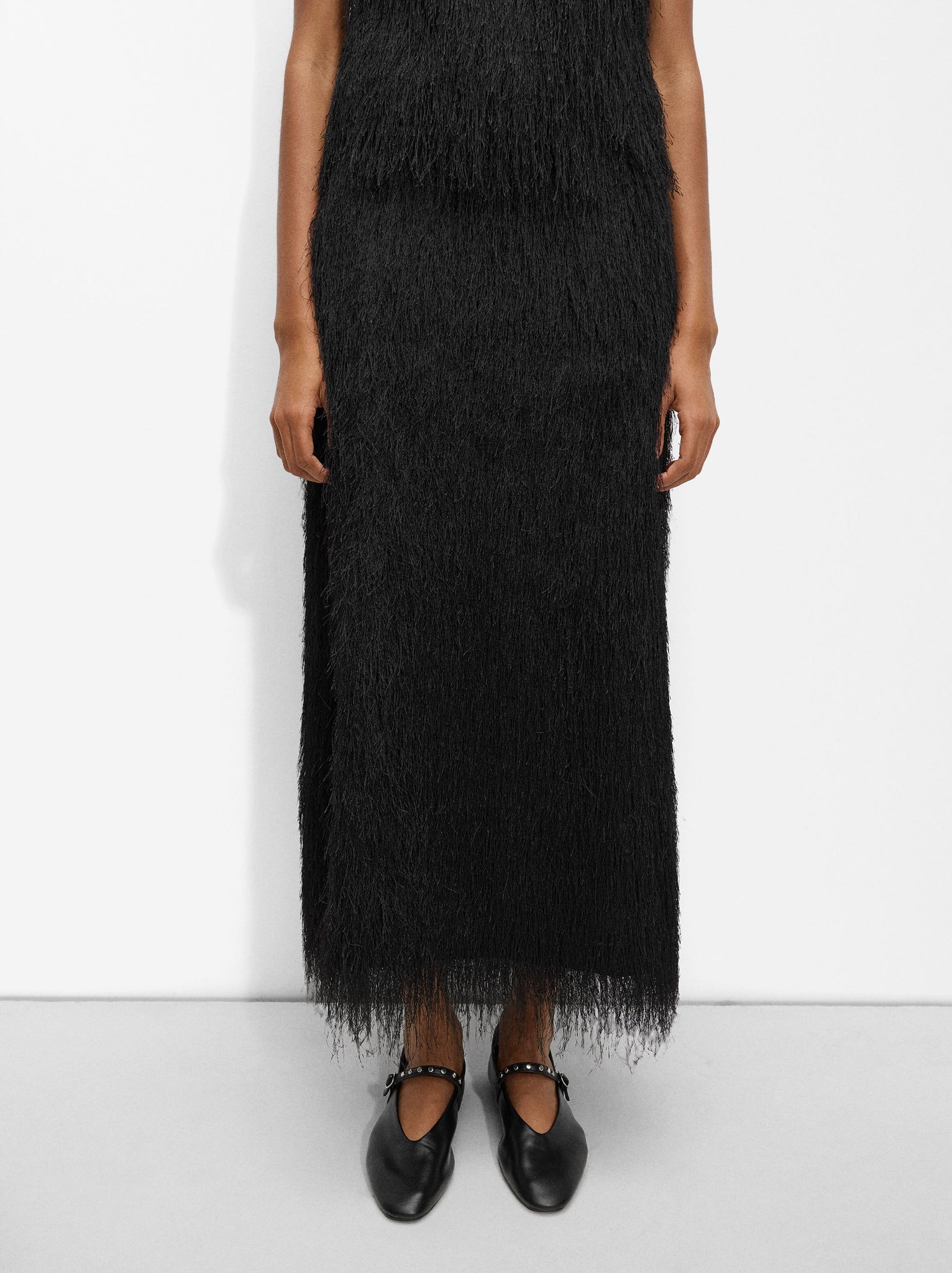 Long Skirt Fur Effect