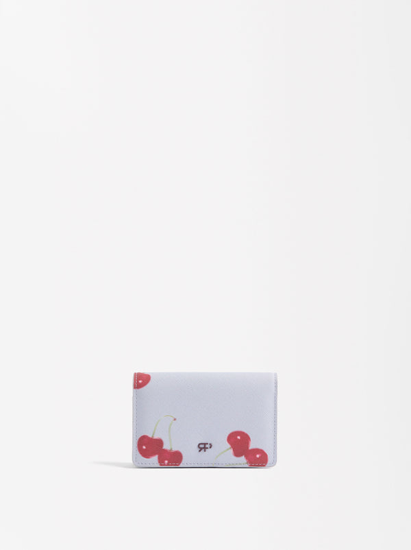 Printed Cardholder With Cherries