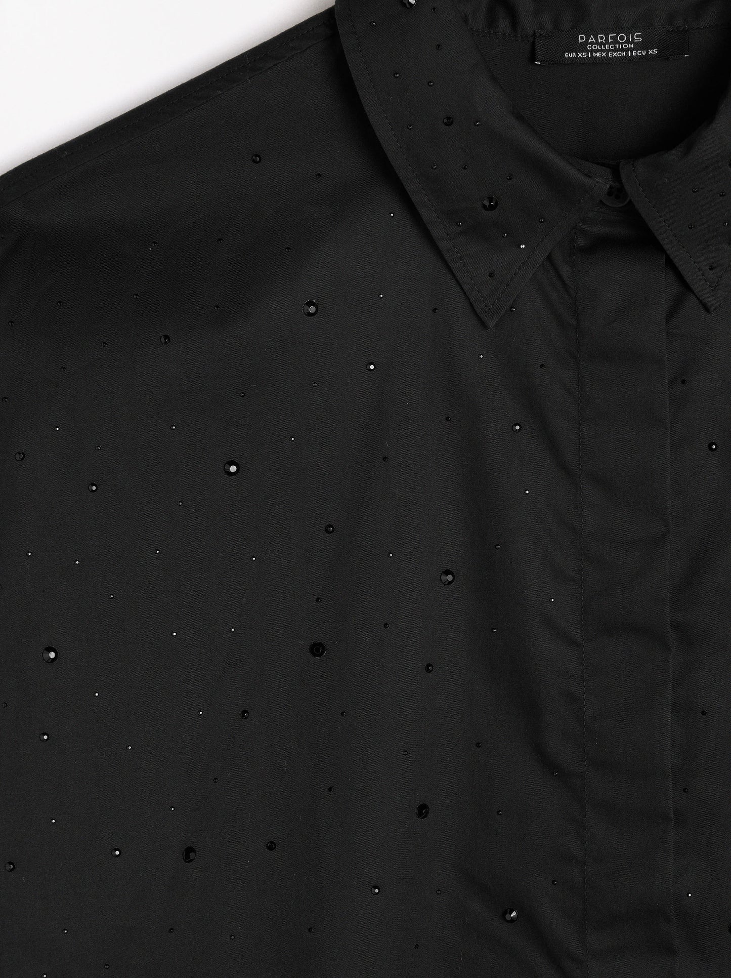 100% Cotton Shirt With Rhinestones
