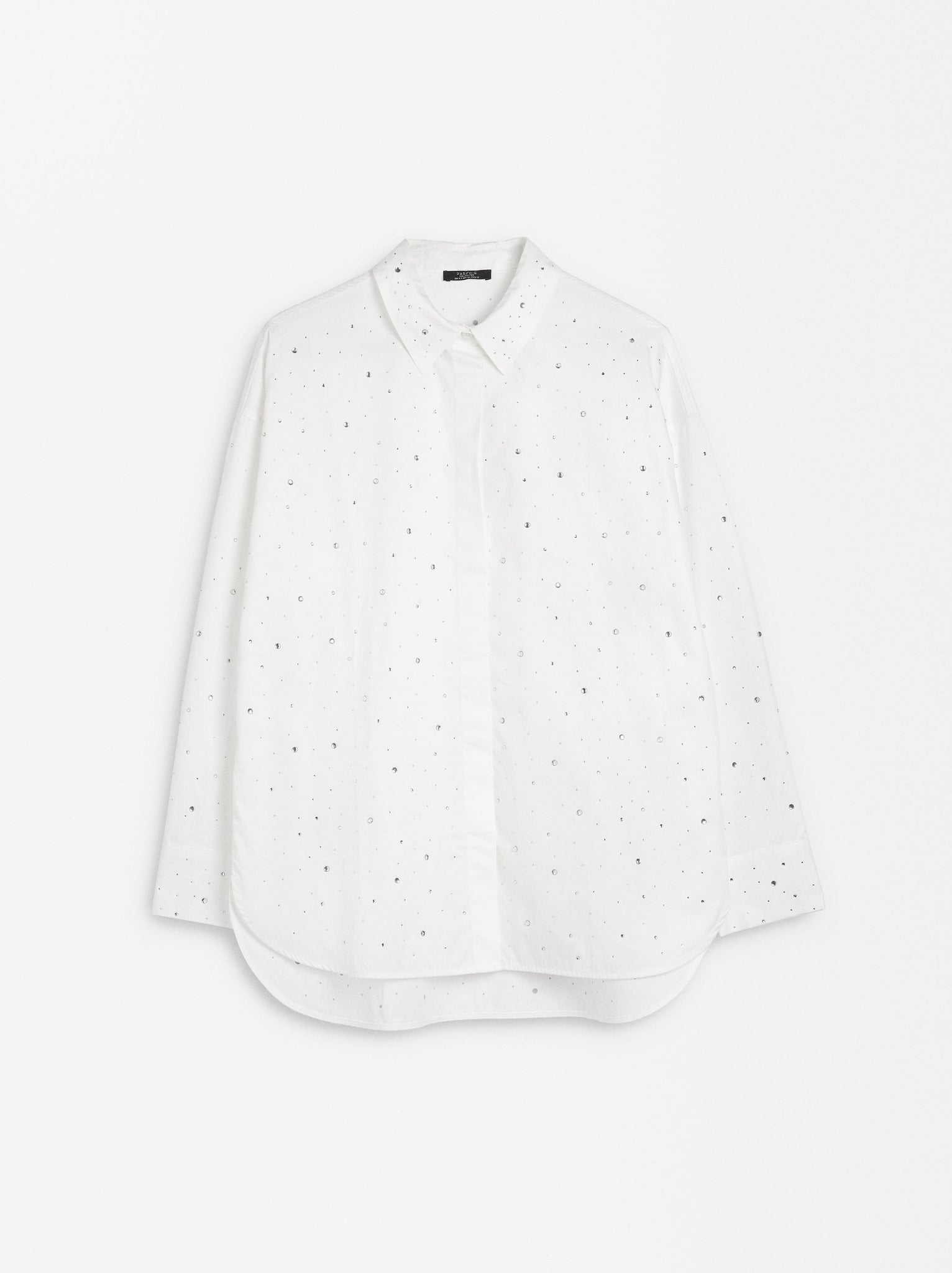 100% Cotton Shirt With Rhinestones