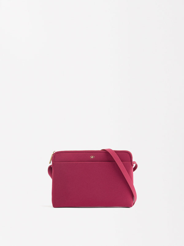 Velvet Effect Crossbody Bag