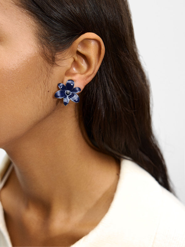 Enamel Flower Earrings