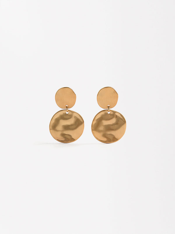 Golden Round Earrings