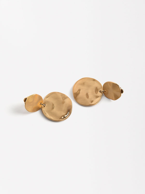 Golden Round Earrings