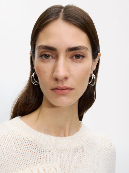Maxi Multi-Hoop Effect Earrings - Stainless Steel