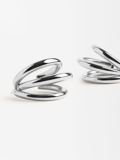 Maxi Multi-Hoop Effect Earrings - Stainless Steel