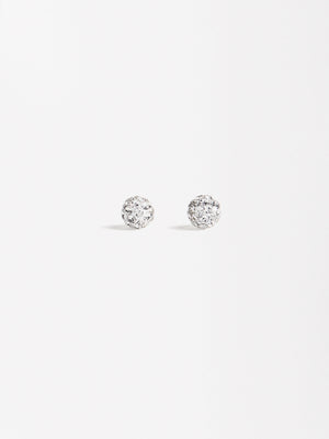 Set  Necklace And Earrings With Crystals - Stainless Steel