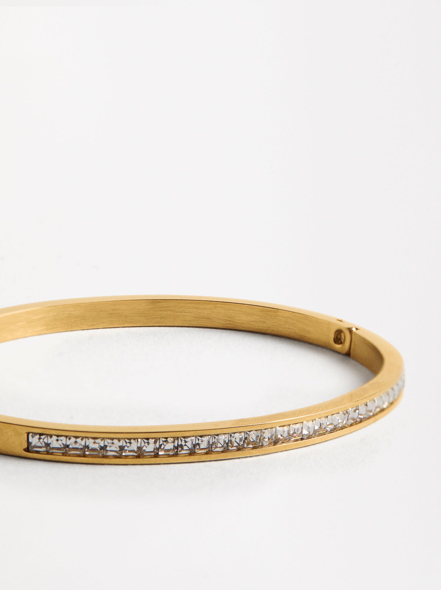 Rigid Bracelet With Crystals - Stainless Steel