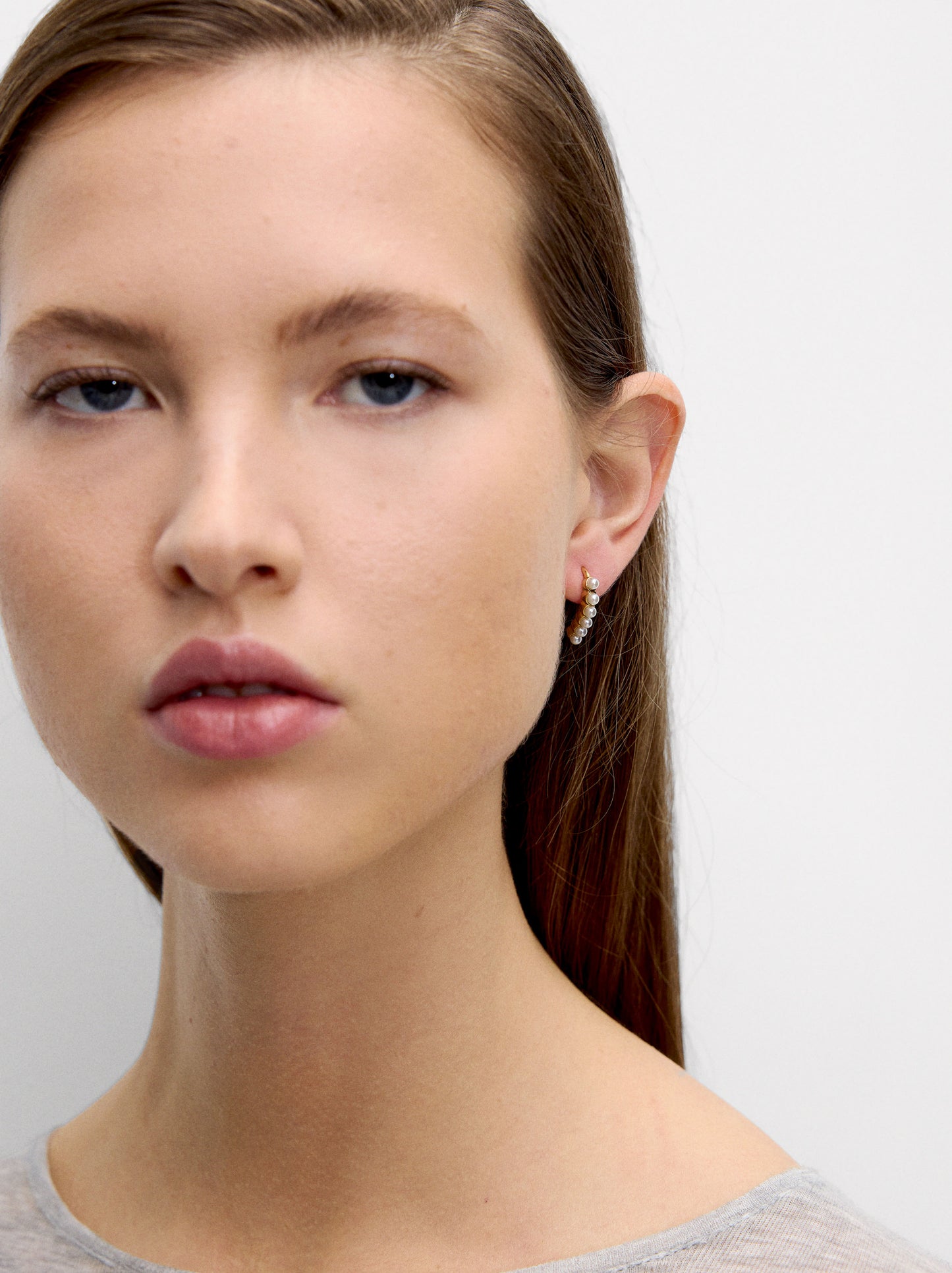 Earrings With Pearls - Stainless Steel