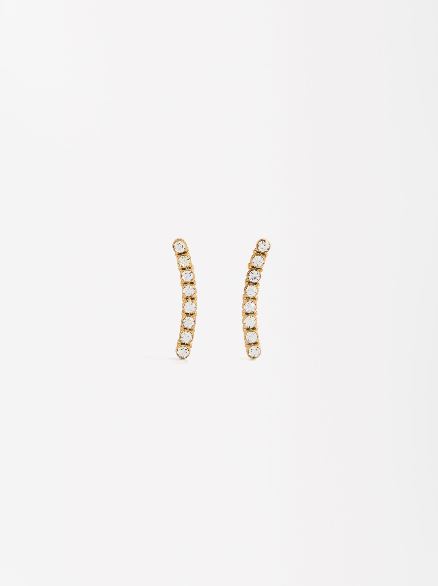 Earrings With Crystals - Stainless Steel