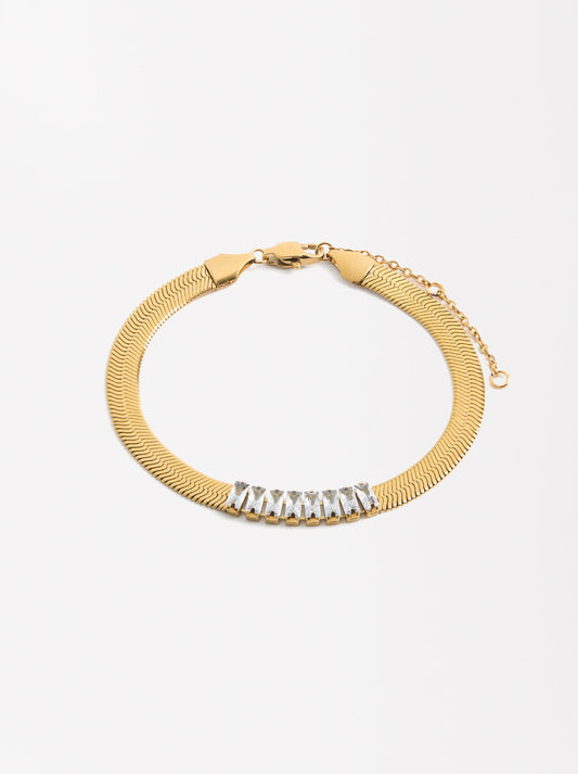 Bracelet With Crystals - Stainless Steel