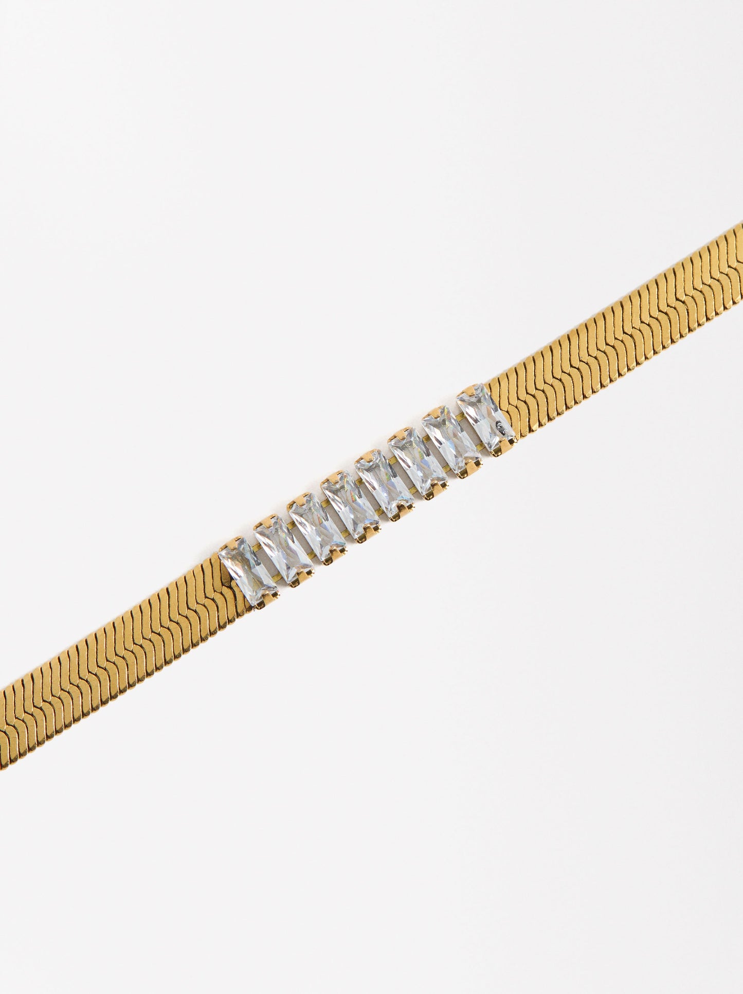 Bracelet With Crystals - Stainless Steel