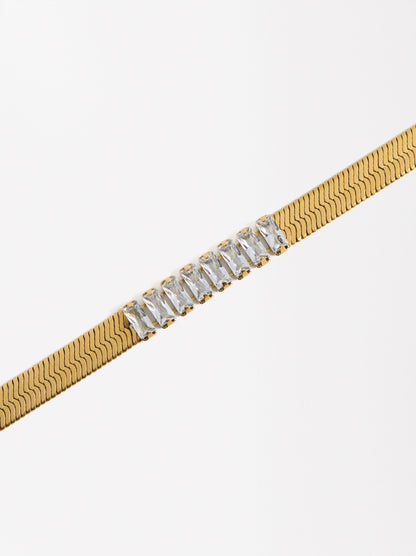 Bracelet With Crystals - Stainless Steel