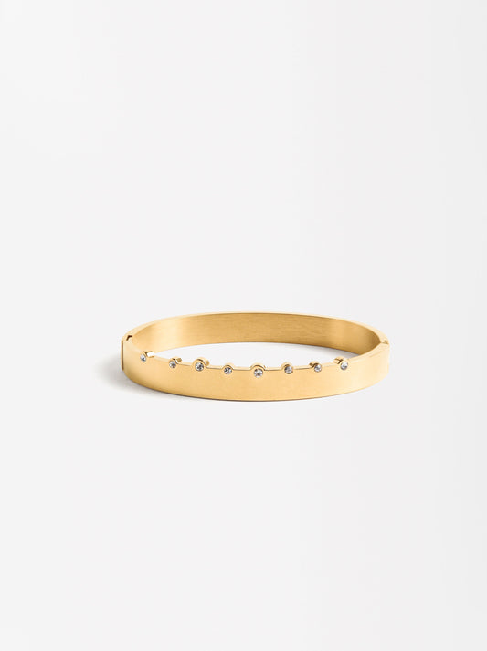 Rigid Bracelet With Crystals - Stainless Steel