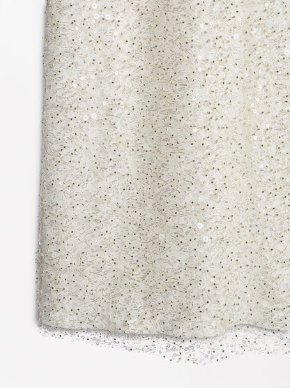 Short Dress With Sequins And Beads