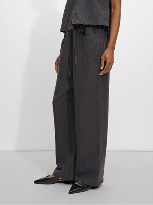 Fluid Pants With Linen