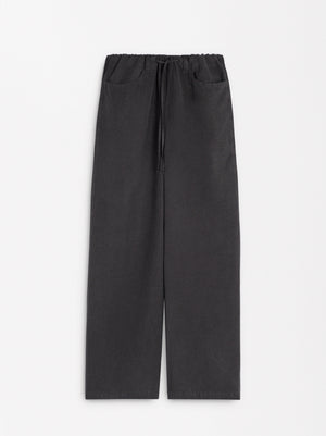 Fluid Pants With Linen