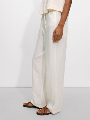 Fluid Pants With Linen