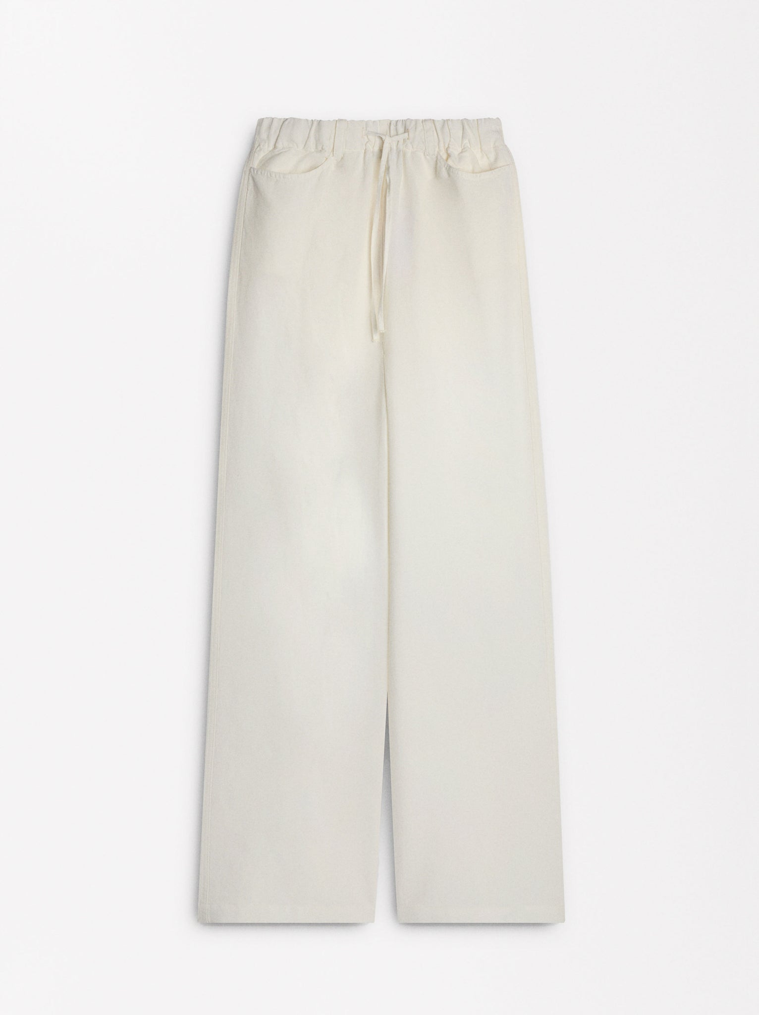 Fluid Pants With Linen