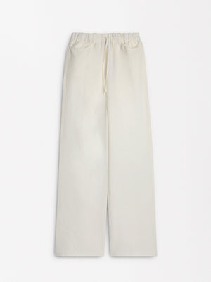 Fluid Pants With Linen