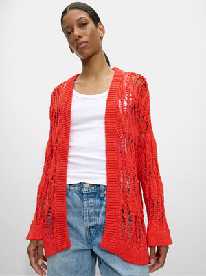 Open-Knitted Cardigan