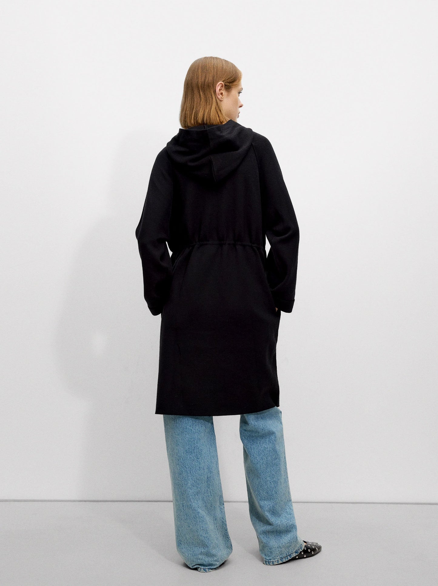 Knit Cardigan With Hood