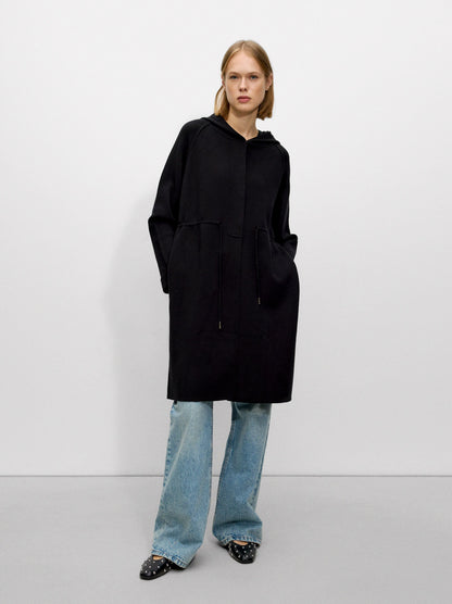 Knit Cardigan With Hood