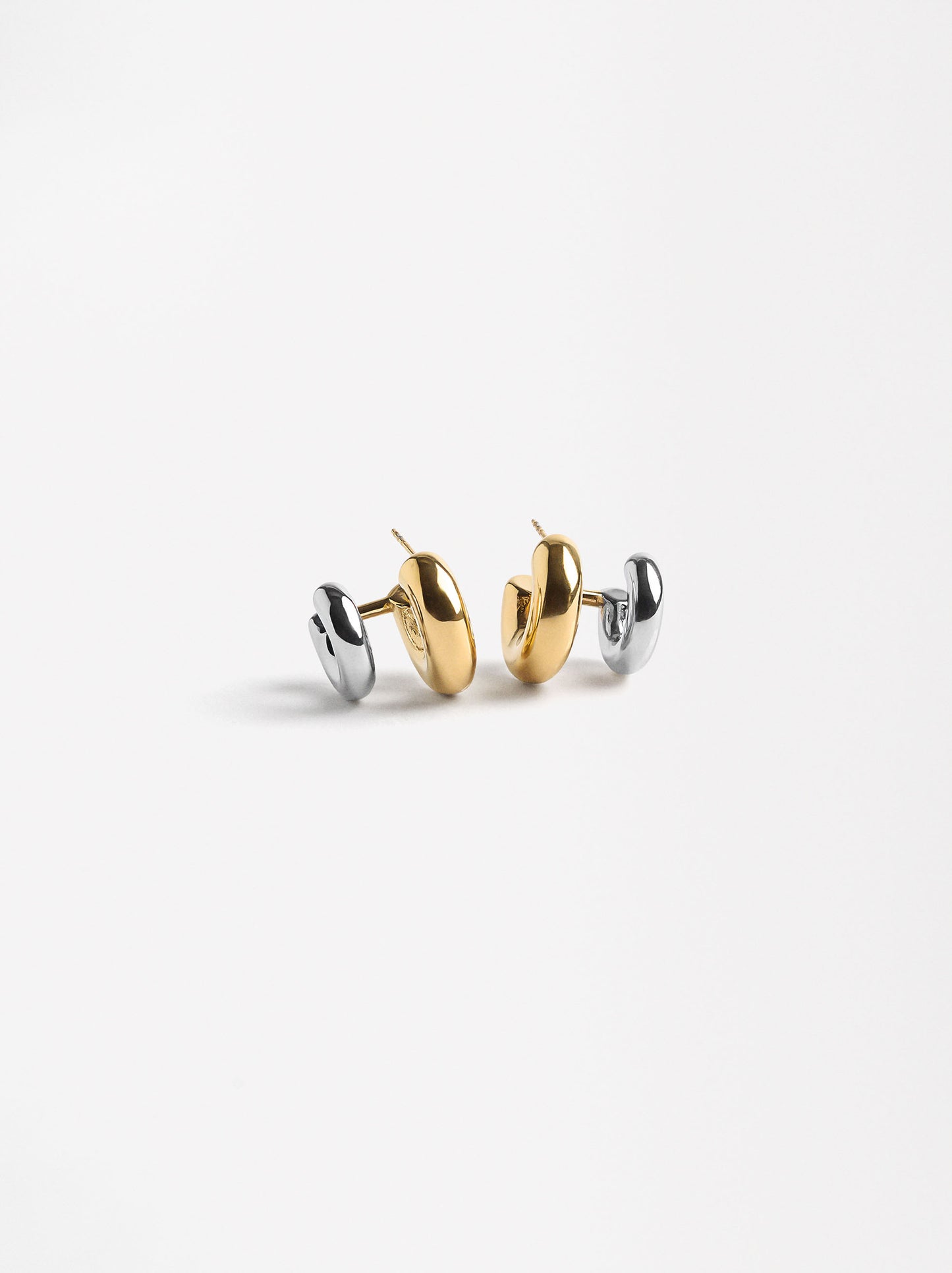 Bicolor Earrings Set - Stainless Steel