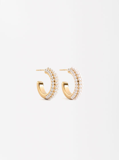 Freshwater Pearl Earrings - Stainless Steel