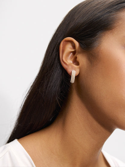 Freshwater Pearl Earrings - Stainless Steel