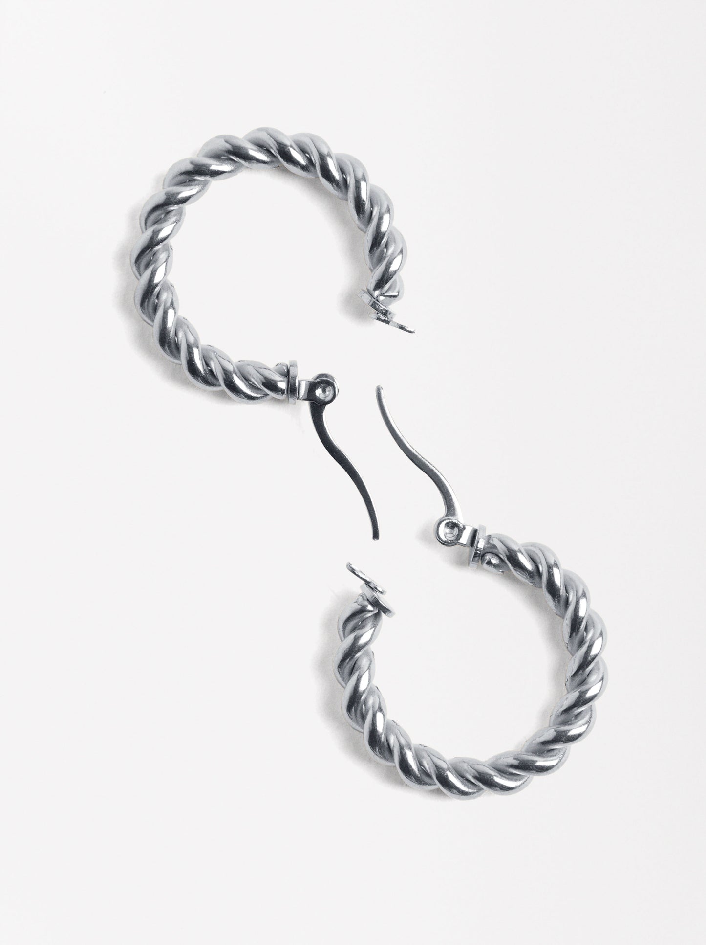 Medium Woven Hoops - Stainless Steel