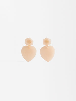 Long Heart Earrings