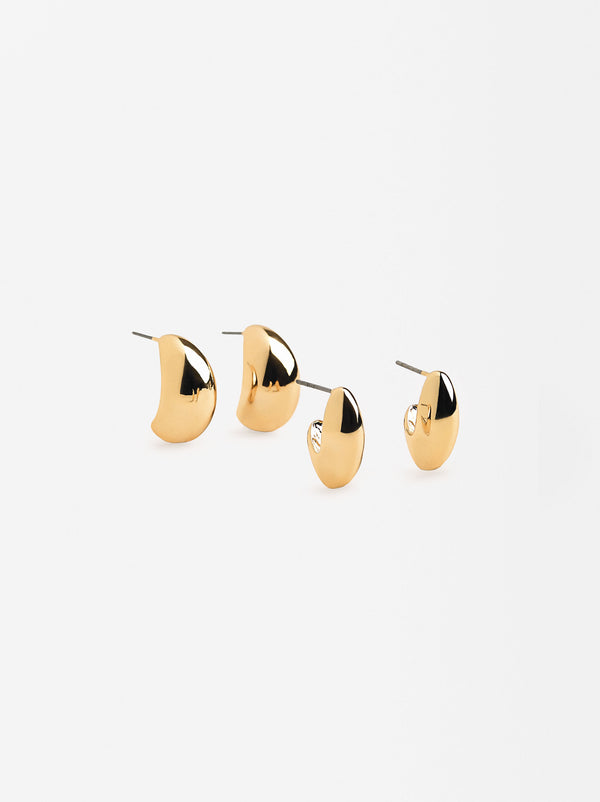 Set Of Gold Earrings