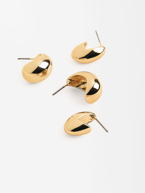 Set Of Gold Earrings