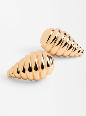 Ribbed Drop Earrings