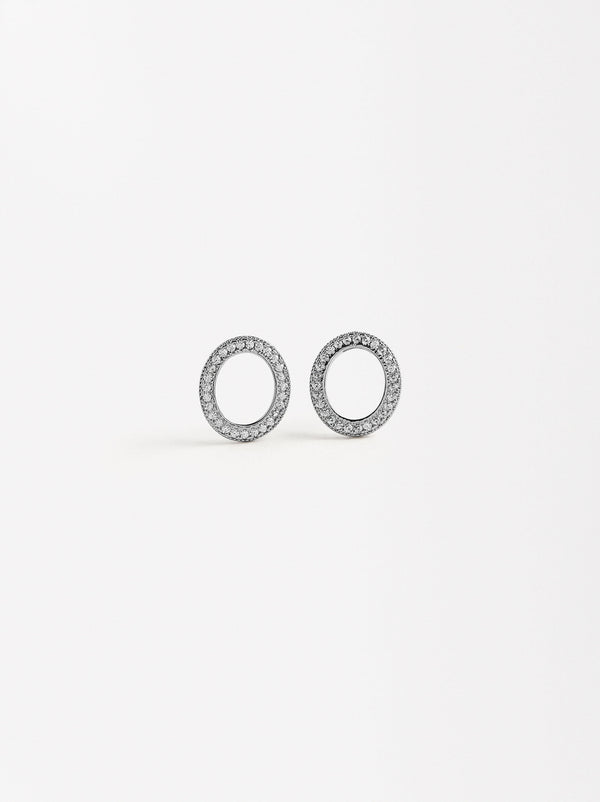 Hoop Earrings With Zirconias