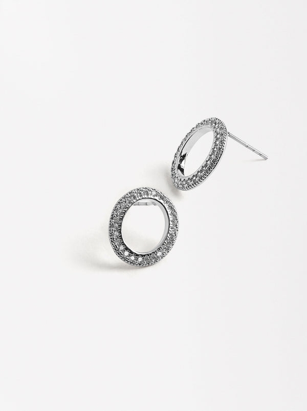 Hoop Earrings With Zirconias