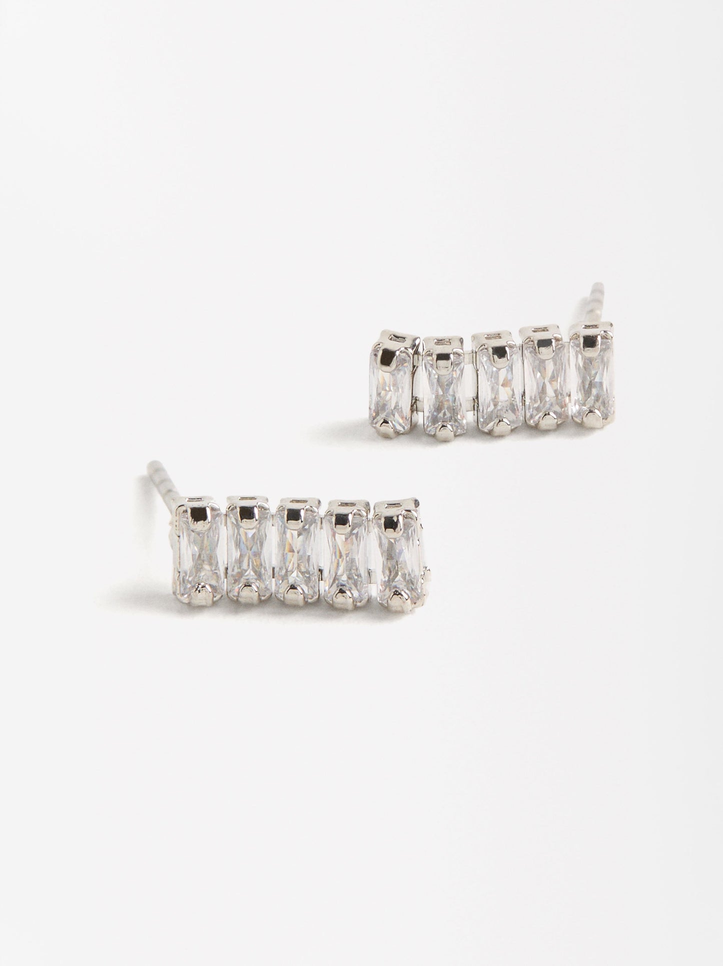 Short Earrings With Cubic Zirconia