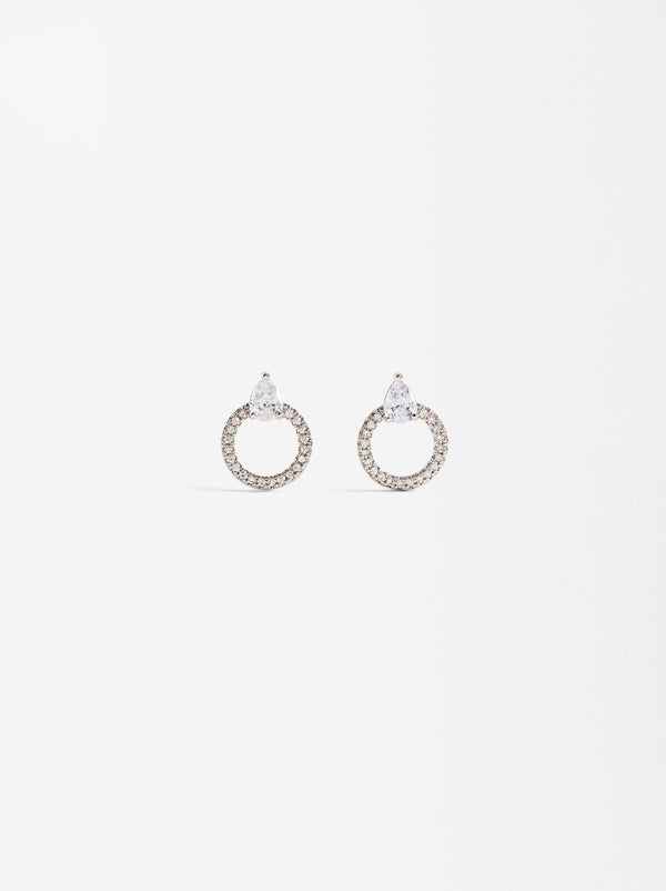 Hoop Earrings With Zirconias