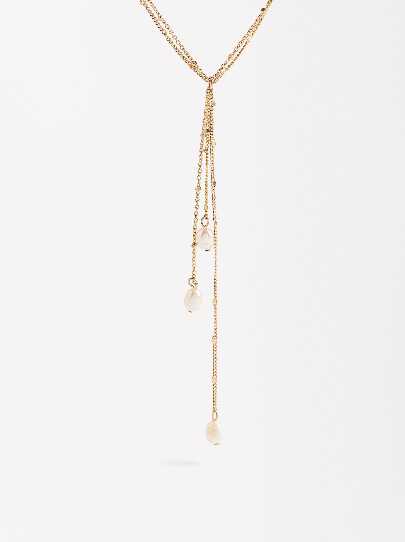 Long Necklace With Freshwater Pearls