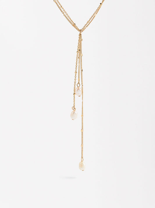 Long Necklace With Freshwater Pearls
