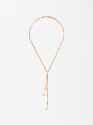 Long Necklace With Freshwater Pearls