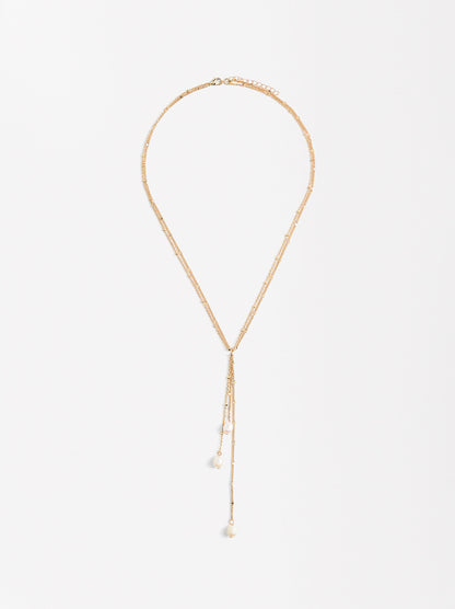 Long Necklace With Freshwater Pearls