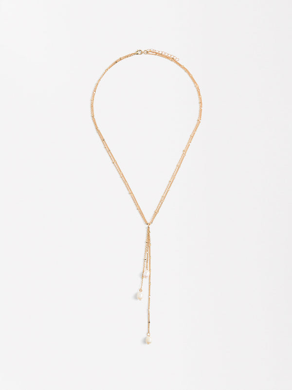 Long Necklace With Freshwater Pearls