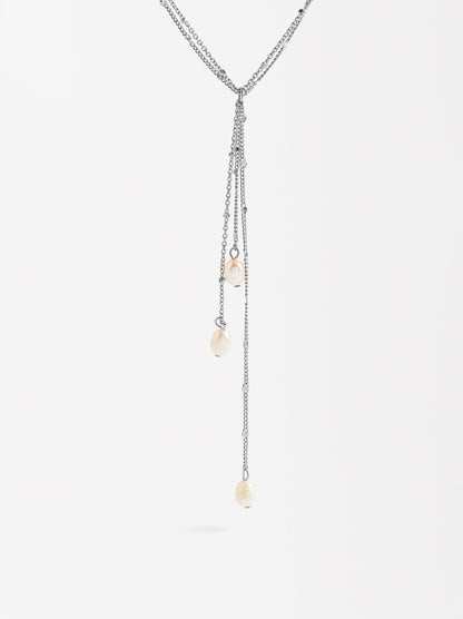 Long Necklace With Freshwater Pearls