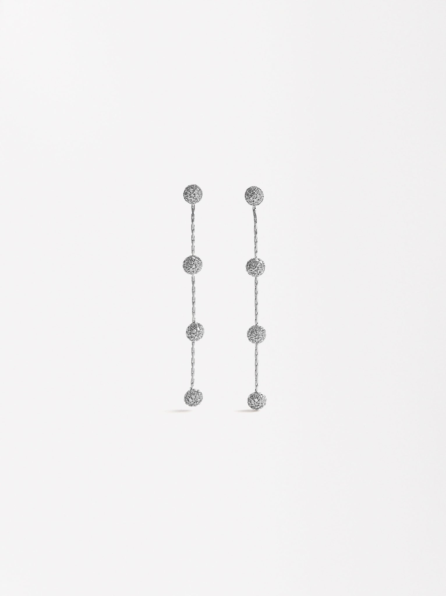 Long Earrings With Spheres