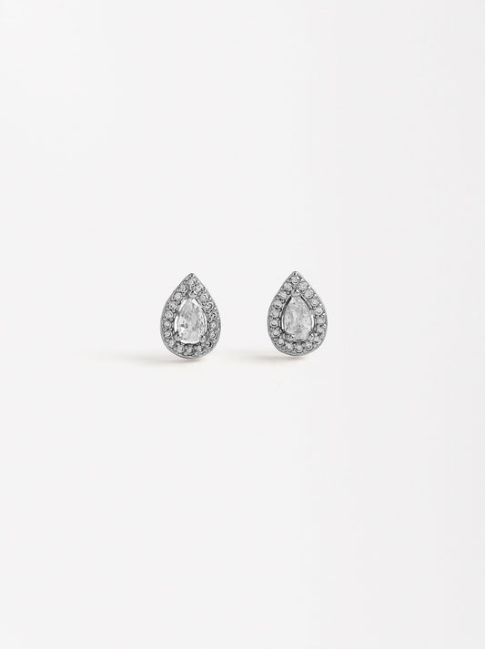 Teardrop Earrings With Zirconias