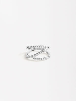 Triple Effect Ring With Zirconias