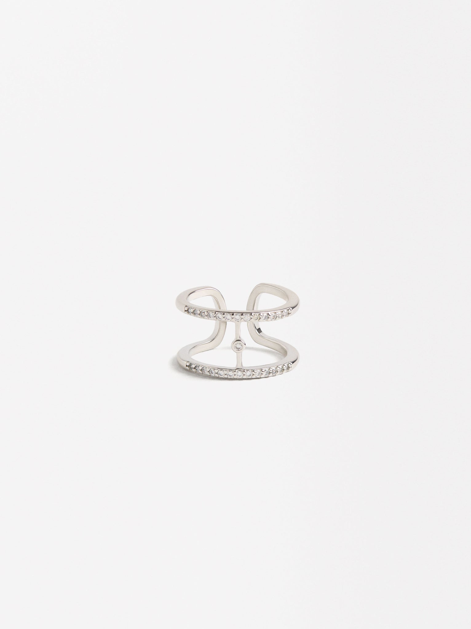Double Effect Ring With Zirconias