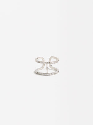 Double Effect Ring With Zirconias